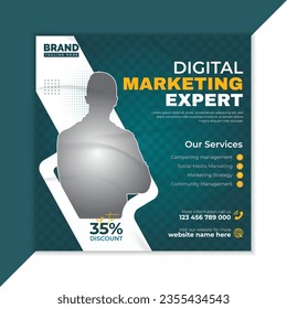 Creative marketing social media post banner template