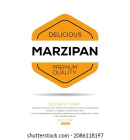 Creative (Marzipan) logo, Marzipan sticker, vector illustration.