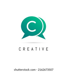 Creative Massage C Letter Logo Design Vector. c Logo Design Vector Illustration Template.