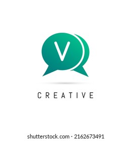 Vector de diseño de logotipo de masaje creativo V. Plantilla de Ilustración del vector de diseño de logotipo V.