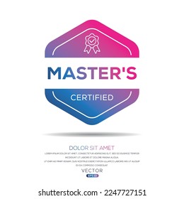 Creative (Master's) Certified badge, vector illustration.