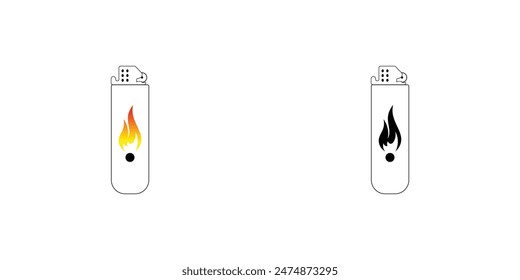 Creative match lighter logo design with modern style ,premium vector