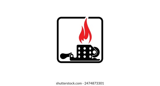 Kreatives Match-leichteres Logo-Design mit modernem Stil, Premium-Vektorgrafik