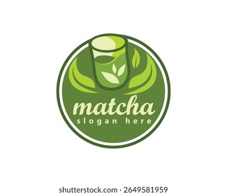 creative matcha late logo, modern matcha logo design inspiration