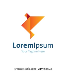 Creative material innovation corporate small business bird in flight vector logo icon