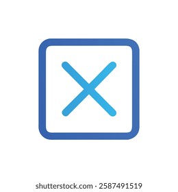 Creative Mathematical Multiplication Symbol Icon for Education