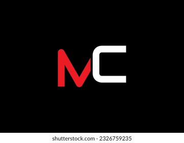 Creative MC Letter Business Logo Design Alphabet Icon Vector Monogram. MC Logo Design Template Vector Graphic Branding Element. MC vector logo, for company technology, finance, housing, hotels, etc