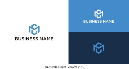 Creative MC Letter Business Logo Design Alphabet Icon Vector Monogram