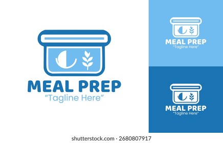 Logotipo creativo de servicio de preparación de comidas diseñado para marcas de fitness, App de entrega modernos y tiendas de estilo de vida nutricional.