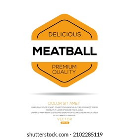 Creative (Meatball) logo, Meatball  sticker, vector illustration.