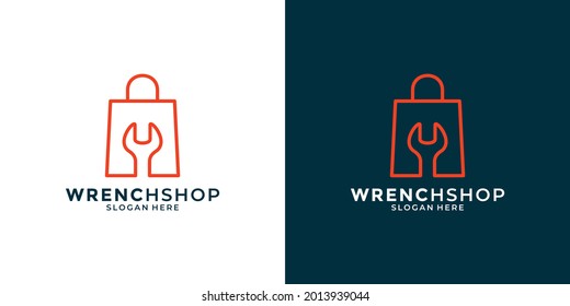 creative mechanic workshop equipment shop logo design for your business