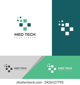 Creative Med Tech Logo Design Vector Template icon.