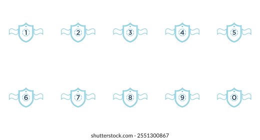 Creative medal badge logo design premium vector