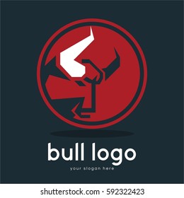 creative media bull logo concept for business company and organization