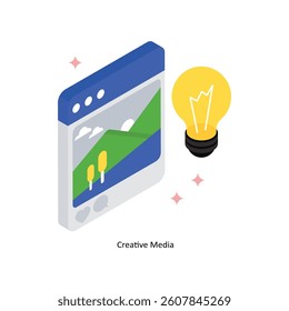 Creative Media Concept isometric Style Illustrations. Eps 10 File 