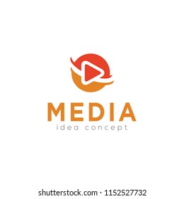 Creative Media Concept Logo Design Template
