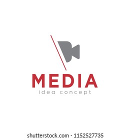 Creative Media Concept Logo Design Template