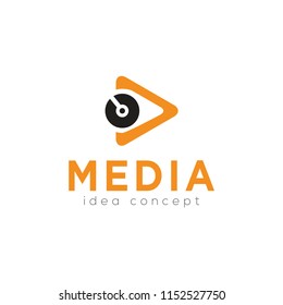 Creative Media Concept Logo Design Template