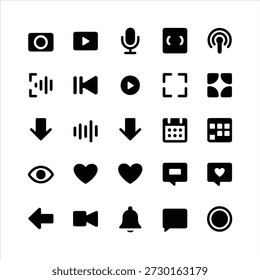 Creative Media Editing Tools and Functional Interface Icons