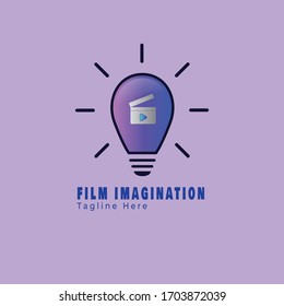 Creative media logo, Bulb Idea logo designs concept, smart, logo template.
