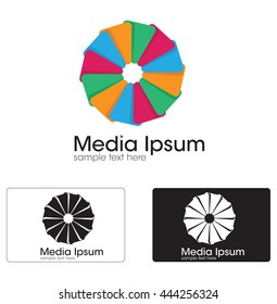 Creative media  photography logo concept,symbol illustration icon.