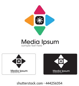Creative media  photography logo concept,symbol illustration icon.