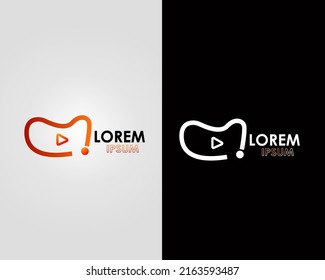 creativo Media Play Letra M Logo Design , Letra inicial M, icono del logotipo del reproductor multimedia, logotipo del botón de reproducción moderna