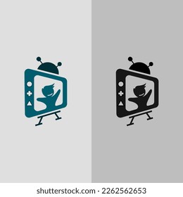 Diseño del logotipo de televisión de medios creativos, logotipo de TV 