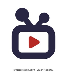 Creative media television logo design template