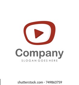 Creative media television logo design template