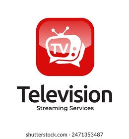 Creative media television vector logo design template