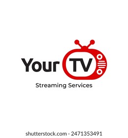 Creative media television vector logo design template