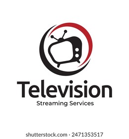 Creative media television vector logo design template