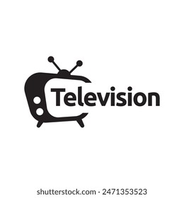 Creative media television vector logo design template