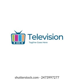 Plantilla de diseño de logotipo de Vector de televisión de medios creativos