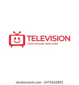 Creative media television vector logo design template