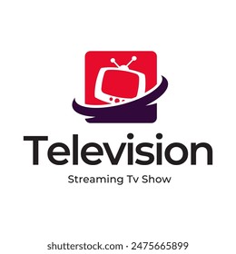 Plantilla de diseño de logotipo de Vector de televisión de medios creativos