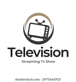 Plantilla de diseño de logotipo de Vector de televisión de medios creativos