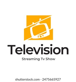 Plantilla de diseño de logotipo de Vector de televisión de medios creativos