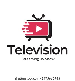 Creative media television vector logo design template
