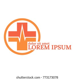 Creative medic logo color design on white bg eps 10