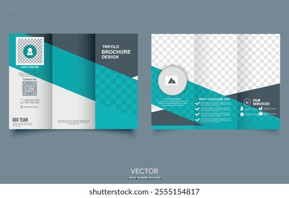 Creative medical brochure trifold brochure. Vector file.