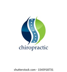 Creative medical chiropractic concept logo design vector image. Chiropractic physiotherapy concept logo design vector image