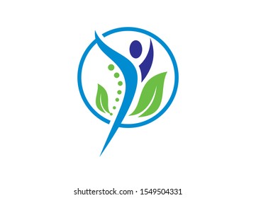 Creative Medical Chiropractic Concept Logo Design Template