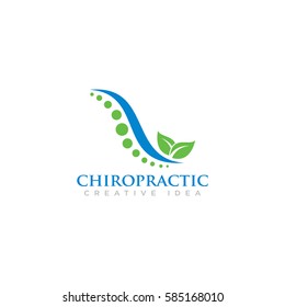 Creative Medical Chiropractic Concept Logo Design Template