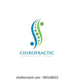 Creative Medical Chiropractic Concept Logo Design Template