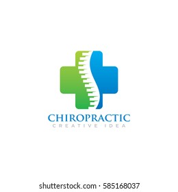 Creative Medical Chiropractic Concept Logo Design Stock Vector (Royalty ...