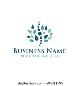 Creative Medical Chiropractic Concept Logo Design Template