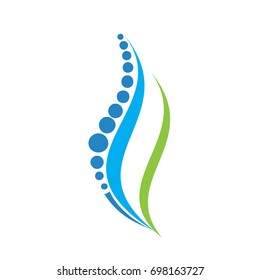 Creative Medical Chiropractic Concept Logo Design Template