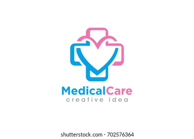 Creative Medical Concept Logo Design Template
